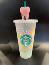 Dental Babe Starbucks Cold Cup: Rose Gold Dentist Gift (24 oz)