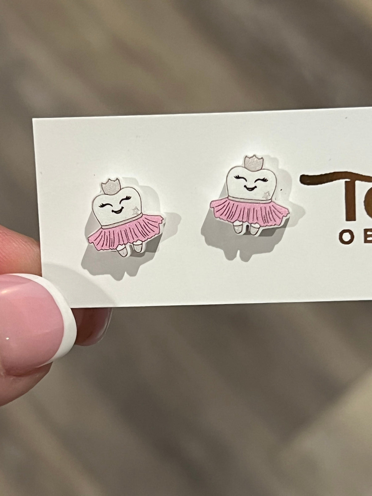 Dental Ballet Earrings, Tutu Teeth Earrings, Tooth Fairy Earrings, Dental Hygiene Gift, Dental Gift, Dental Assistant, Dental Hygiene