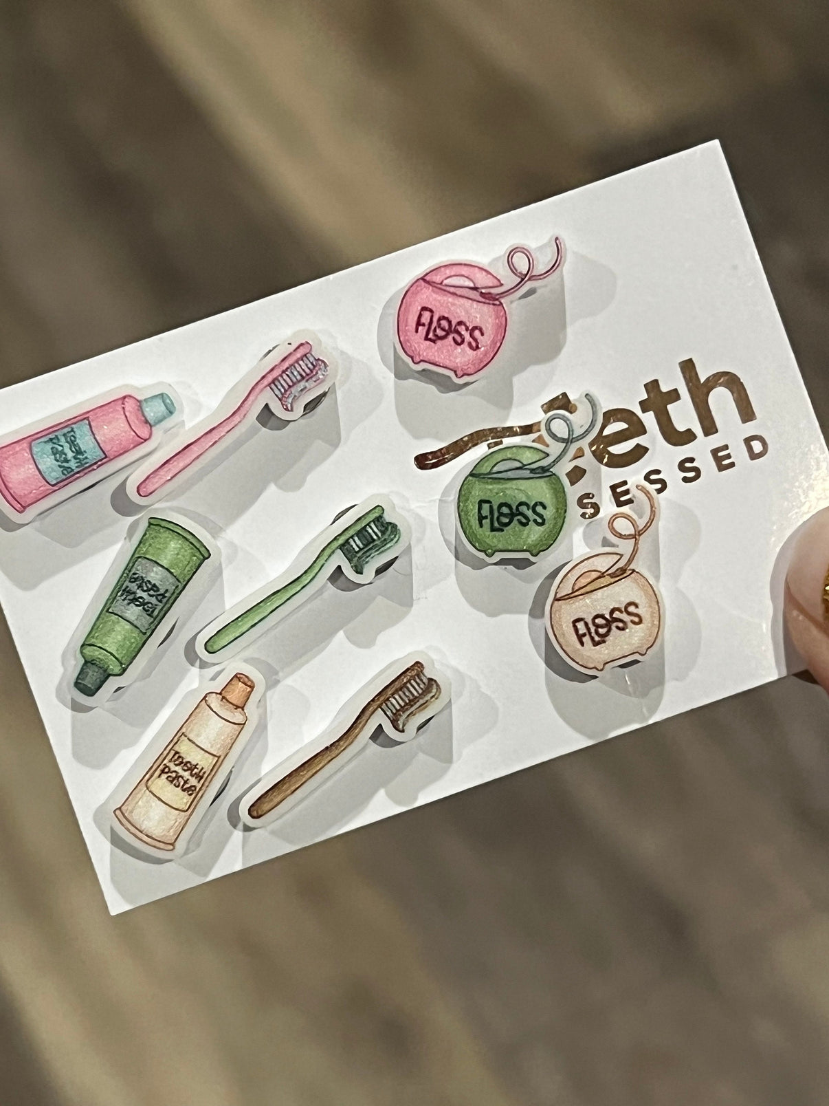 Toothbrush,Toothpaste and Floss Dental Earrings