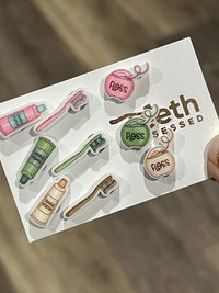 Toothbrush,Toothpaste and Floss Dental Earrings