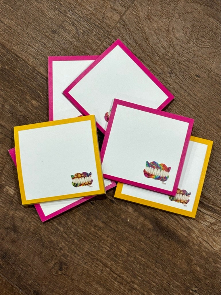 Pink and Yellow Denture Notepads
