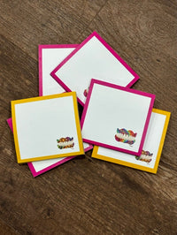 Pink and Yellow Denture Notepads