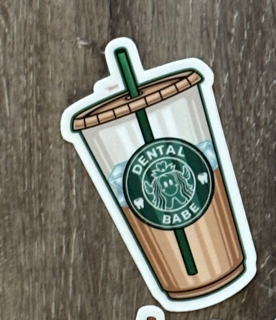 Dental Coffee Stickers | Dentist Coffee Sticker | Dental Assistant Gift | Hygienist Coffee Sticker | Tooth Coffee Sticker | Dental Team Swag