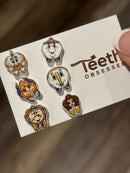 Glitter Tooth Earrings: Dental Assistant Gift