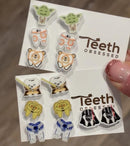 Glitter Tooth Earrings: Dental Hygienist Gift, Hypoallergenic