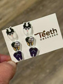 Whimsical Tooth Character Earrings: Dental Hygienist Gift