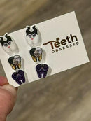 Whimsical Tooth Character Earrings: Dental Hygienist Gift