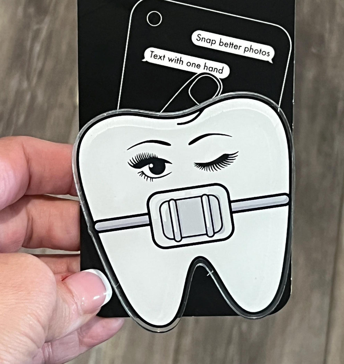 Silver Braces Phone Grip