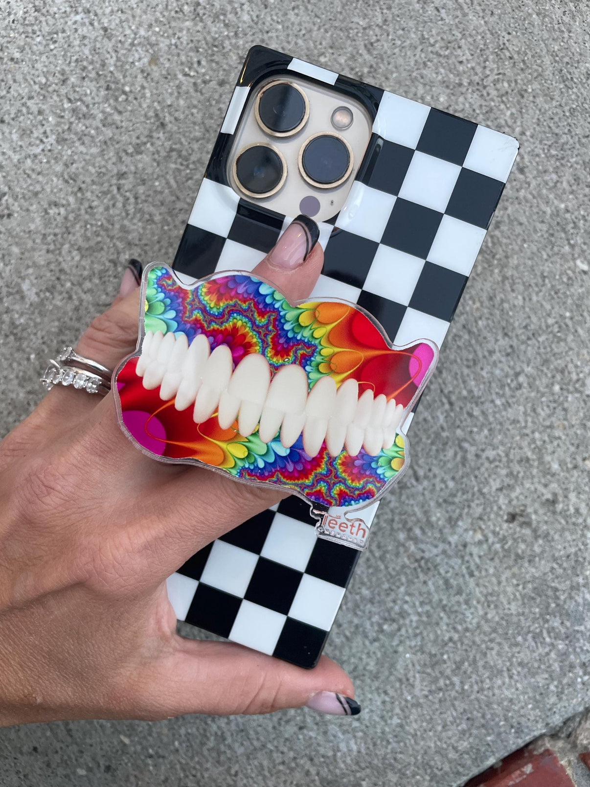 Denture Tooth Phone Grip
