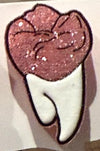 Pink Dental Earrings: Typodont, Denture, Large Molar, Small Molar, and Dental Crown