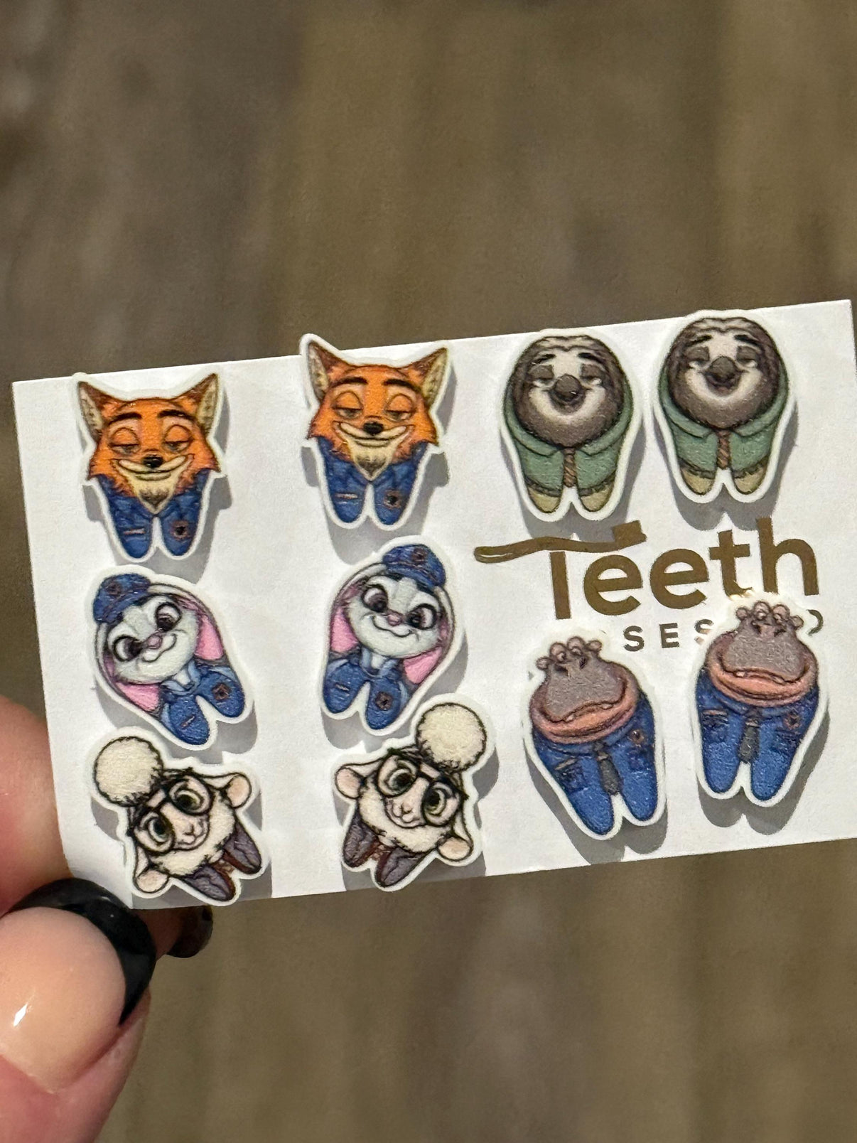 Zoo Tooth Animal Earrings