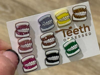 Glitter Molar Earrings: Dental Assistant Gift, Tooth Jewelry