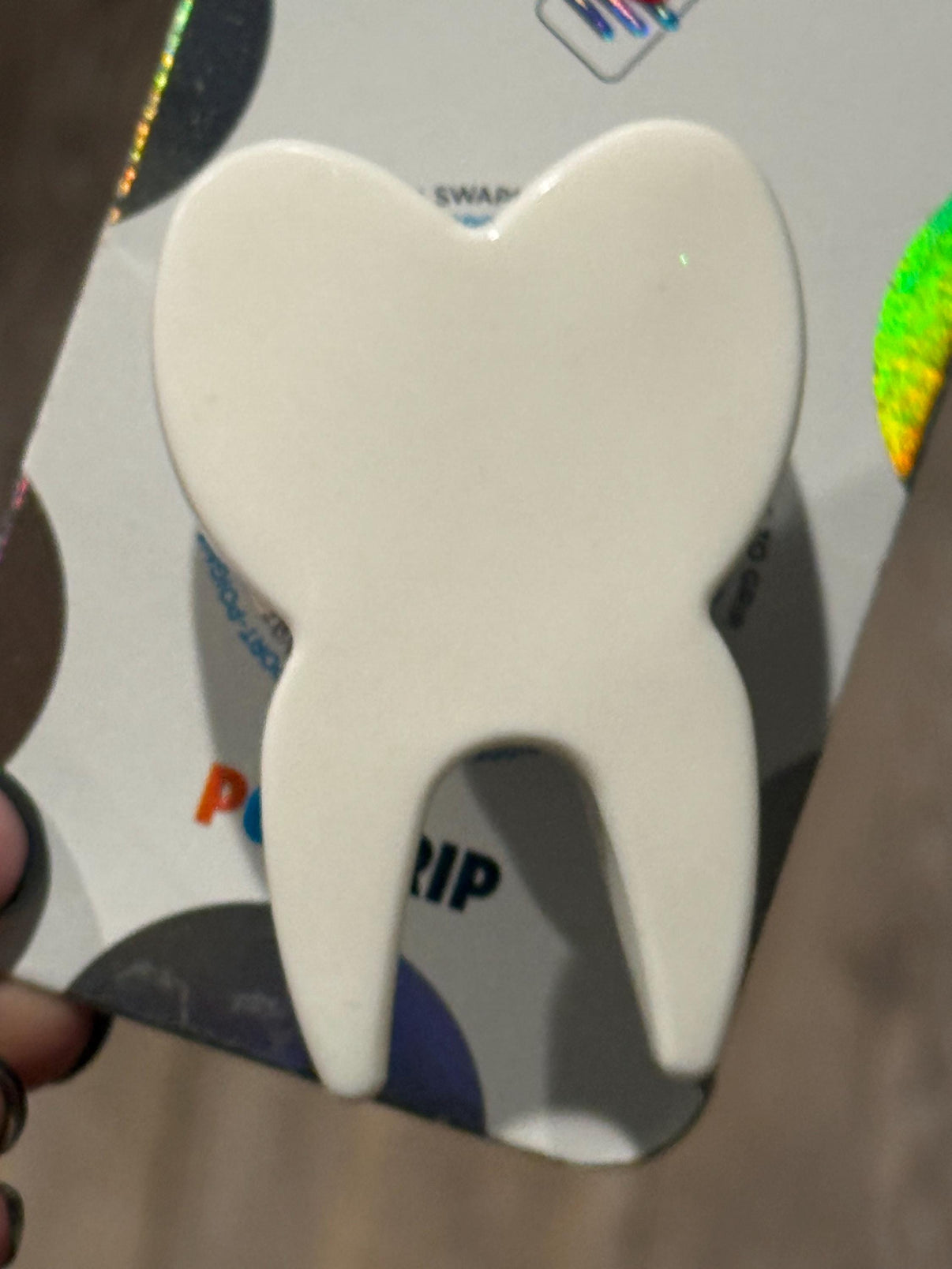 White Tooth Phone Grip