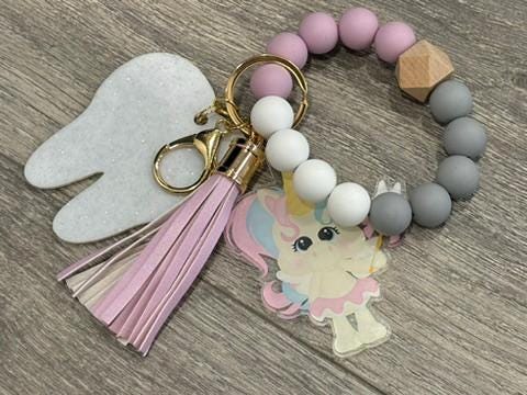 Unicorn Dental Keychain