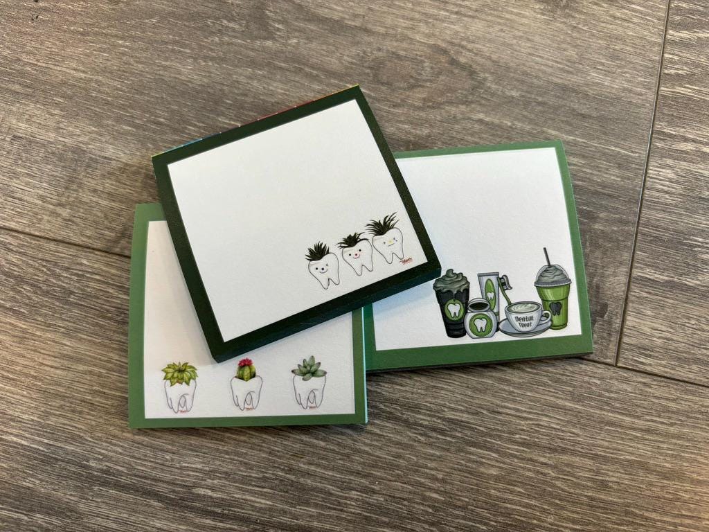 Dental Succulent and Smiling Vase Notepads