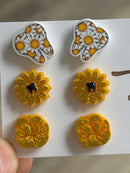 Molar, Sunflower and Daisy Dental Tooth Earrings