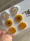 Molar, Sunflower and Daisy Dental Tooth Earrings