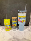 Dental Sponge Starfish Sea Tumbler – 40oz Stainless Steel with Handle & Straw