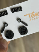 Dental Earring Trio: Smile, Mirror, & Molar Tooth Studs