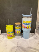 Dental Sponge Starfish Sea Tumbler – 40oz Stainless Steel with Handle & Straw