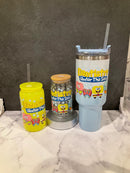 Dental Sponge Starfish Sea Tumbler – 40oz Stainless Steel with Handle & Straw