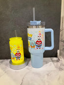 Dental Sponge Starfish Sea Tumbler – 40oz Stainless Steel with Handle & Straw