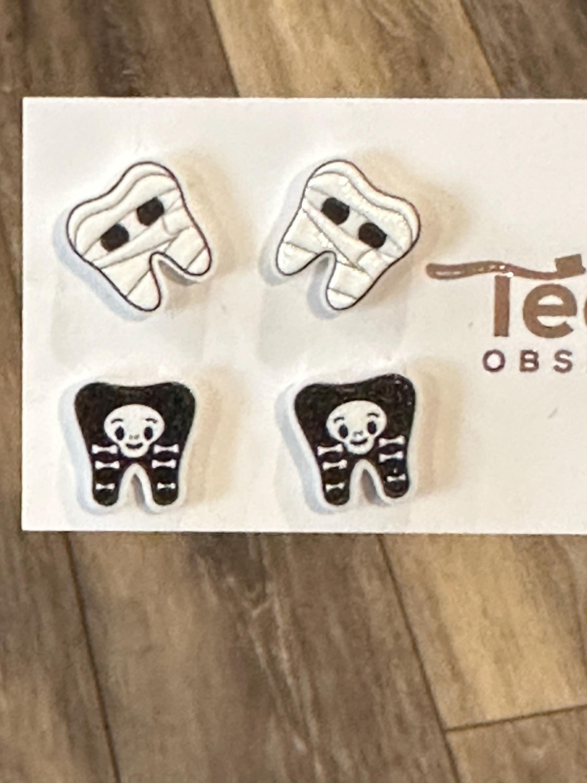 Mummy Tooth and Bones Earrings