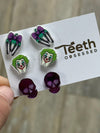 Halloween Tooth Earrings: Icecream, Joker and Skull