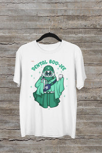 Dental Halloween T-Shirt | Funny Dentist Shirt | Dental Assistant Spooky Tee | Tooth Ghost Costume Shirt | Dental Team Halloween Apparel