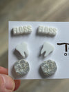 Tooth, Molar & Floss Earring Trio: Dentist Hygienist Gift