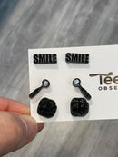 Dental Earring Trio: Smile, Mirror, & Molar Tooth Studs