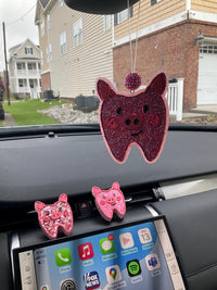Pig Tooth Car Freshener & Vent Clip – Cute Tooth Air Freshie | Dental Assistant, Hygienist Dentist Car Accessory Gift