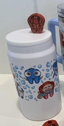 Braces Theme Cup & Straw Topper | Dental Drinkware