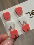 Bubblegum Dental Earrings, Teeth Earrings, Tooth Earrings, Pink Glitter Tooth Earrings, Dental Hygiene Gift Dental Assistant