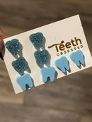 Blue Tooth Dental Earrings, Teeth Earrings, Tooth Studs, RDH, Hygienist, Dental Hygiene Gift, Dental Assistant, Dental Graduation