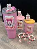 Getting on My Nerves Tooth Collection | Tumbler, Dental Glass, Coffee Cup, Straw Topper & Stanley Charm | Teeth Obsessed