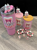 Getting on My Nerves Tooth Collection | Tumbler, Dental Glass, Coffee Cup, Straw Topper & Stanley Charm | Teeth Obsessed