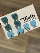Blue Tooth Dental Earrings, Teeth Earrings, Tooth Studs, RDH, Hygienist, Dental Hygiene Gift, Dental Assistant, Dental Graduation