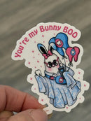 Boo Bunny Tooth Sticker | Dental Easter Sticker | Easter Teeth Sticker | Dental Assistant Gift | Teeth Obsessed