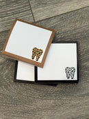 Leopard Tooth Notepad | Dental Notepad | Black or Yellow Leopard | Dental Assistant Gift | Teeth Obsessed