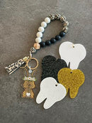 Bunny Tooth Keychain, Dental Teeth, Dental Gift, Dental Assistant, Dental Hygienist, Keyring