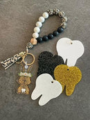 Bunny Tooth Keychain, Dental Teeth, Dental Gift, Dental Assistant, Dental Hygienist, Keyring