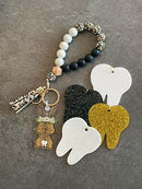 Bunny Tooth Keychain, Dental Teeth, Dental Gift, Dental Assistant, Dental Hygienist, Keyring