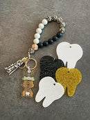 Bunny Tooth Keychain, Dental Teeth, Dental Gift, Dental Assistant, Dental Hygienist, Keyring