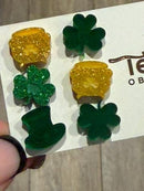 St Patricks Day Dental Earrings, Teeth Earrings, Tooth Earrings, Glitter Tooth Earrings, Dental Hygiene Gift Dental Assistant