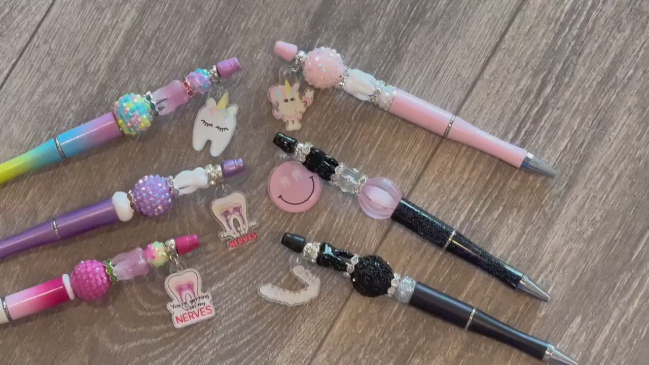 Beaded Tooth Pen: Dental Hygienist Gift