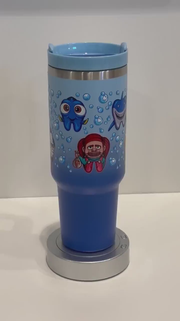 Fish Tooth Tumbler | Unique Dental Tumbler | Custom Hygienist Gift | Personalized Dentist Cup