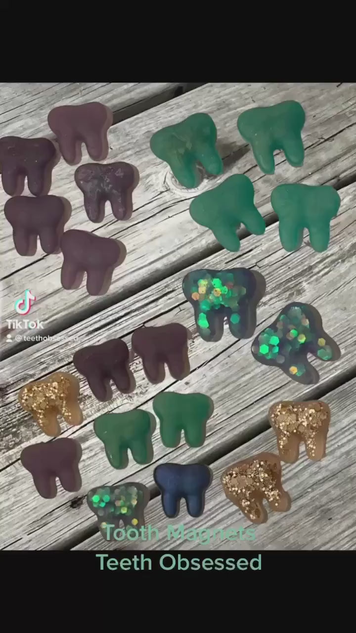 Tooth Magnets: Acrylic Dental Office Decor - Set of 3