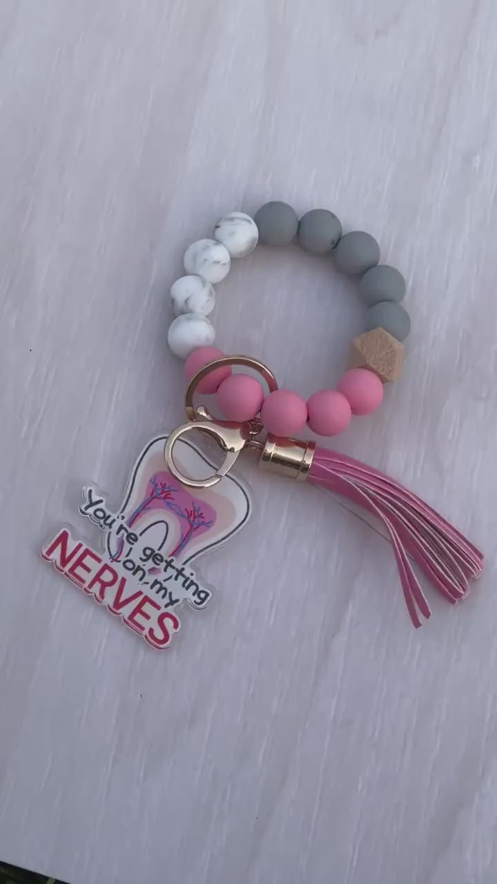 Dental Nerve Keychain: Handmade Dentist Keyring