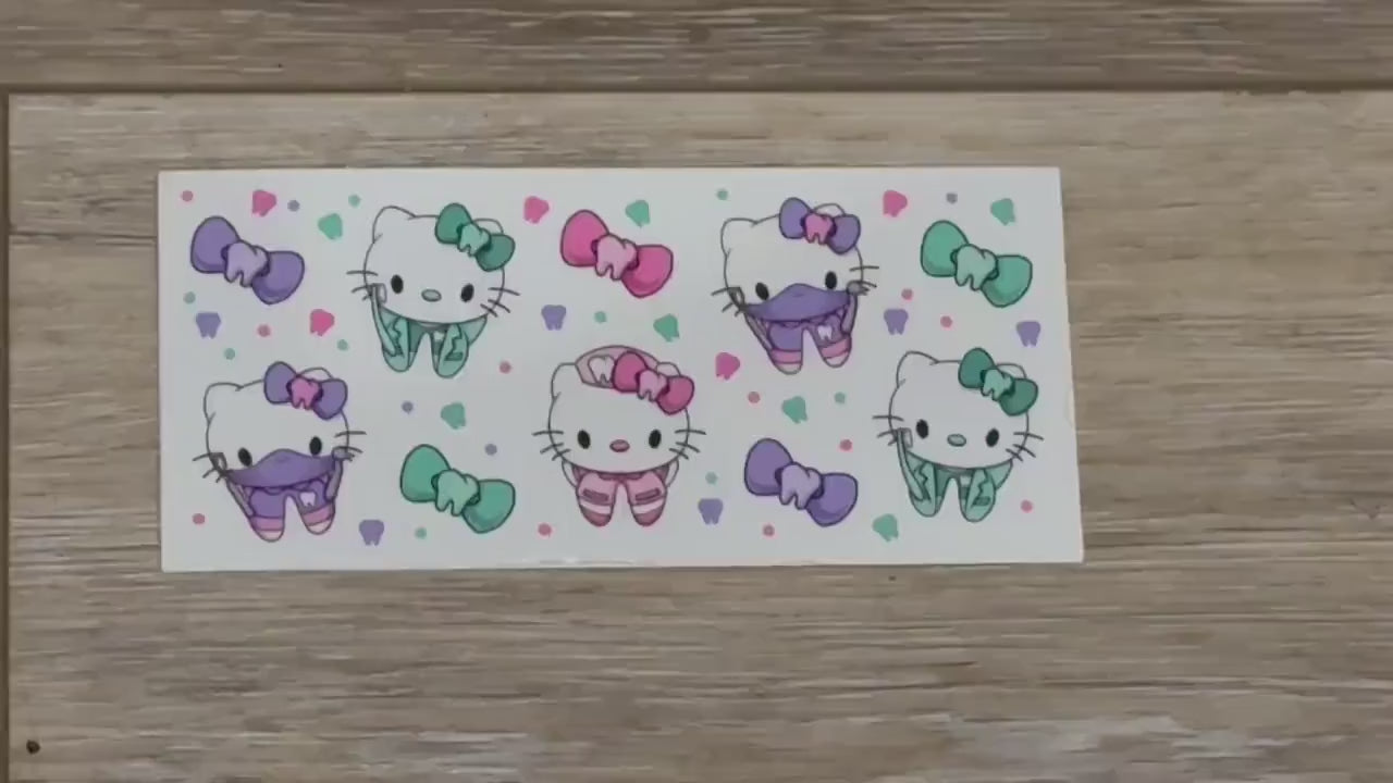 Kitty Tooth Sticker – Cute Cat Tooth Vinyl Sticker for Dental Professionals